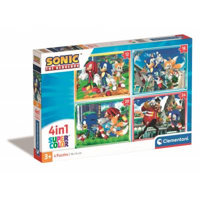 Clementoni puzzle 4w1 Super Kolor Sonic