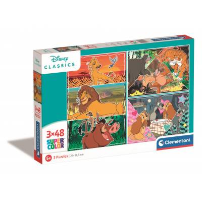 Clementoni puzzle 3x48 el Super Kolor Disney Animals