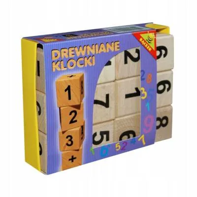 Tupiko Klocki drewniane 1, 2, 3 