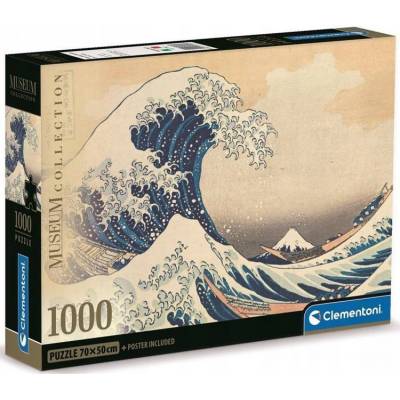 Puzzle Clementoni 1000 el Compact Museum Hokusai La Grande