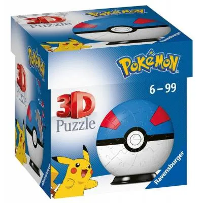 Ravensburger puzzle 3D Kula 54 el Pokemon niebieska