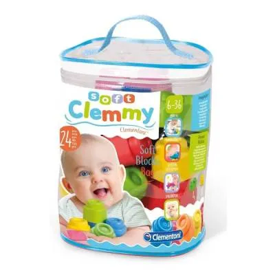 Clementoni baby Clemmy zest 24 mięk.klocki torba