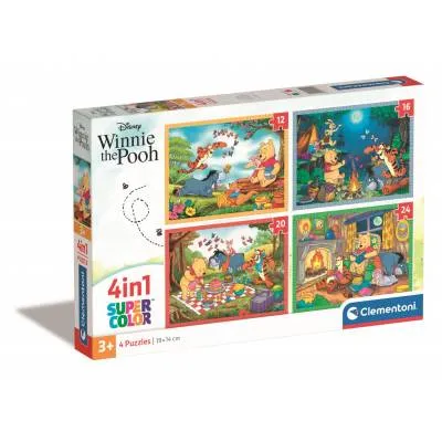 Clementoni puzzle 4w1 Super Kolor Kubuś Puchatek