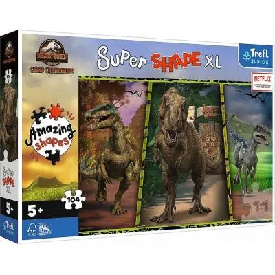 Trefl Puzzle 104 el XL Kolorowe dinozaury