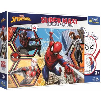 Trefl Puzzle 24 el Supermaxi Spiderman Wyrusza do akcji