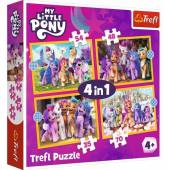 Trefl Puzzle 4w1 Poznaj kucyki Pony