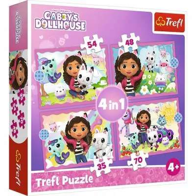 Trefl Puzzle 4w1 Przygody Gabi