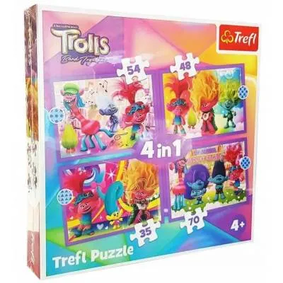 Trefl Puzzle 4w1 Trefliki na wakacjach