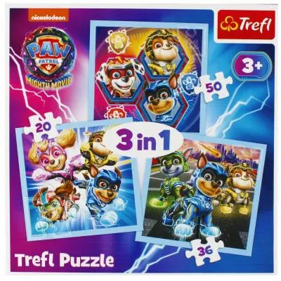 Trefl Puzzle 3w1 Moc Mighty Pups Psi Patrol