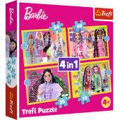 Trefl Puzzle 4w1 Wesoły świat Barbie