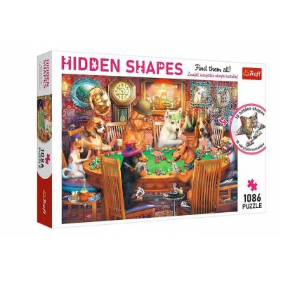 Trefl Puzzle 1086 el Hidden Shapes Wieczór gier