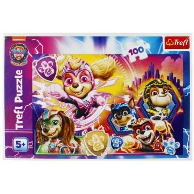 Trefl puzzle 100 el Poznaj Mighty Pups Psi Patrol