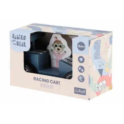 Trefl Zabawka drewniana Racing car BLUE