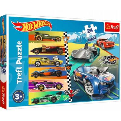 Trefl Puzzle 24 el Maxi: Szybkie Hot Wheels