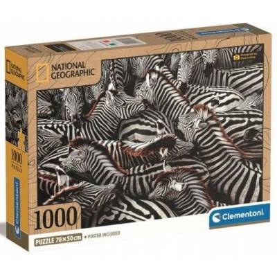 Clementoni puzzle 1000 el Compact National Geographic Zebry