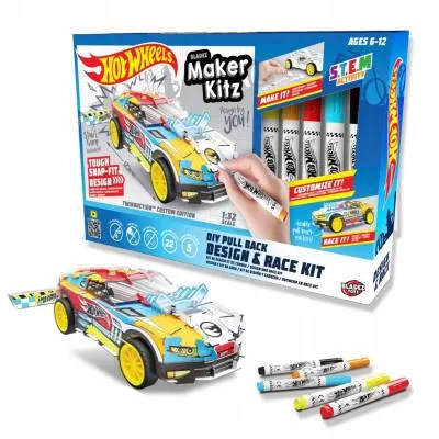 Zestaw do malowania z autkiem Hot Wheels Maker Kitz