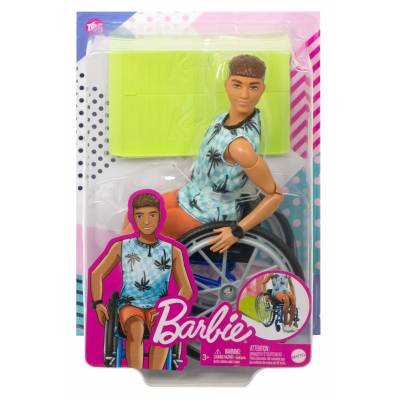 Barbie lalka Ken na wózku inwalidzkim