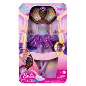 Barbie lalka świecąca magiczna baletnica z fioletową spódniczką