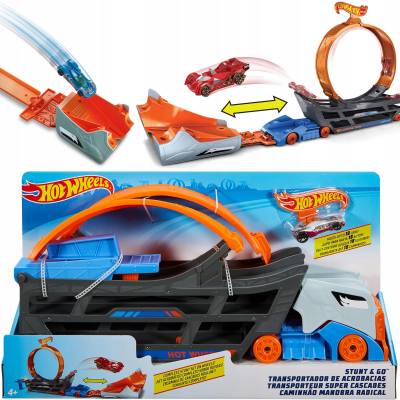 Hot Wheels Ciężarówka z pętlą + samochodzik GCK38