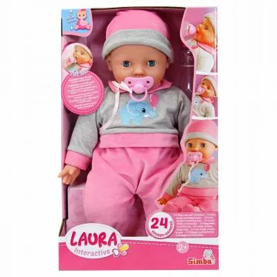 Simba lalka Laura ze smoczkiem gaworząca