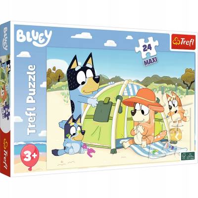 PUZZLE 24 MAXI DUŻE WSPANIAŁY DZIEŃ BLUEY BLU PIESKI PSY 3+ TREFL