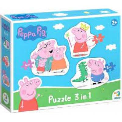 Puzzle Świnka Peppa 3w1 Peppa Pig DOB4989 04898