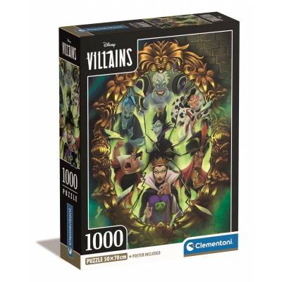 Clementoni puzzle 1000 el compact disney villains