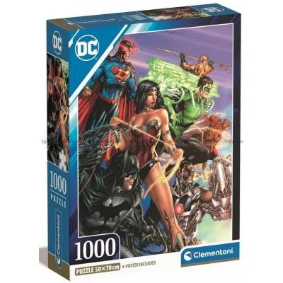 Clementoni puzzle 1000 compact dc comics justice league