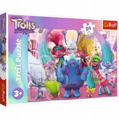 Trefl puzzle maxi 24 el w świecie trolli universal