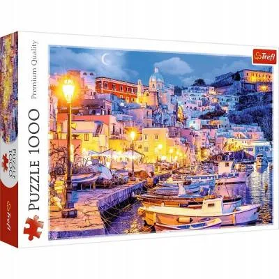 Trefl puzzle 1000 el wyspa procida nocą