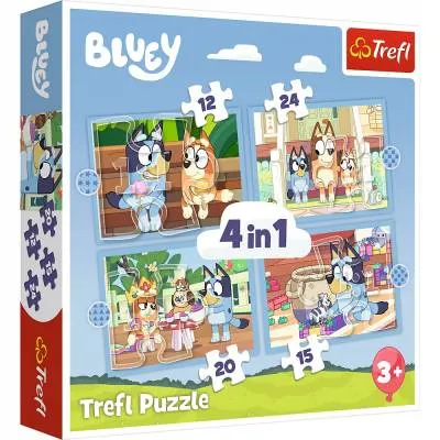 Trefl puzzle 4w1 bluey i jego świat