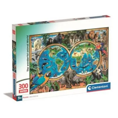 Clementoni puzzle 300 el super the wonderf animal world