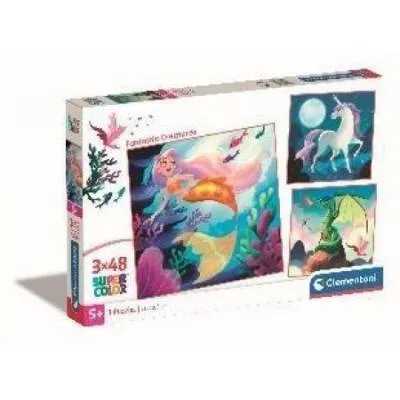 Clementoni puzzle 3x48 el super kolor fantastic Creat