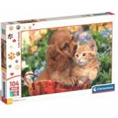 Clementoni puzzle 104 el maxi super kolor cute friends