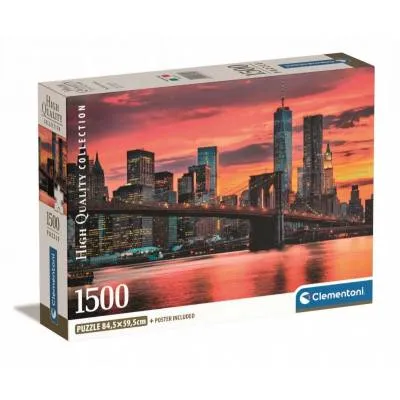 Clementoni puzzle 1500 el compact east river at dusk 