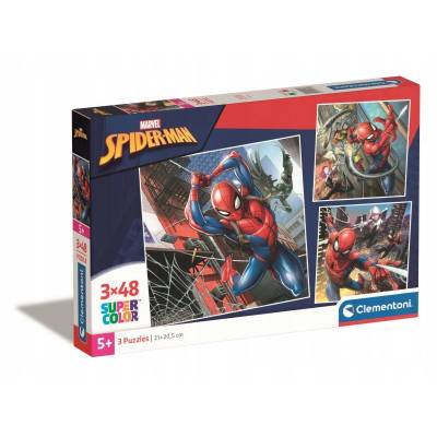 Clementoni puzzle 3x48 el super kolor spider man 