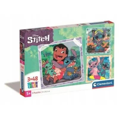 Clementoni puzzle 3x48 el super kolor stitch