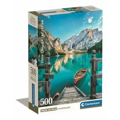 Clementoni puzzle 500 el compact braies lake