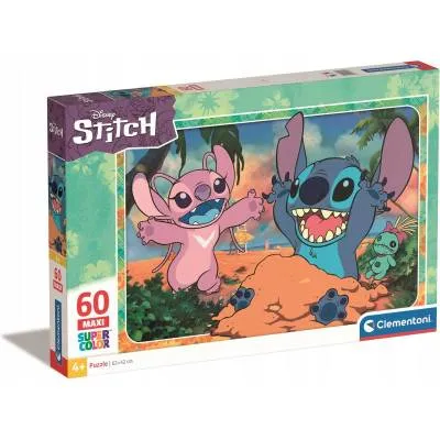 Clementoni puzzle 60 el maxi super kolor stitch