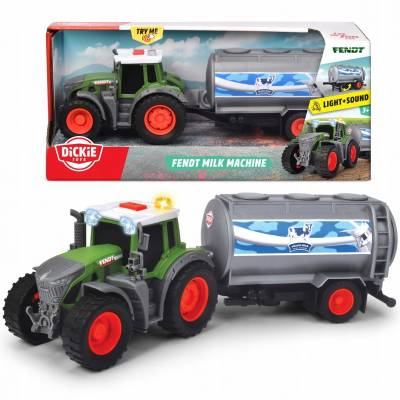 Dickie Farm Traktor z przyczepą na mleko FENDT 26 cm 3734000