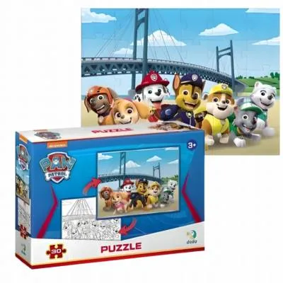 Puzzle i kolorowanka Psi Patrol 30 el Paw Patrol 2 in1