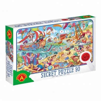 Alexander puzzle obserwacyjne z lupą 90 el plaża