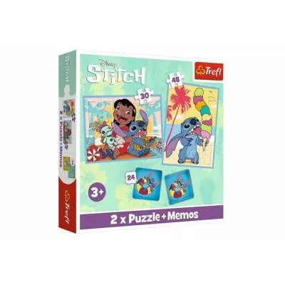 Trefl puzzle 2w1 i memos wesoły dzień lilo stitch 