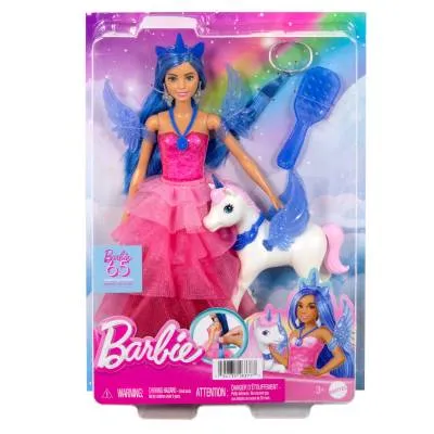 Barbie Sapphire Skrzydlaty jednorożec Lalka 65 rocznica HRR16