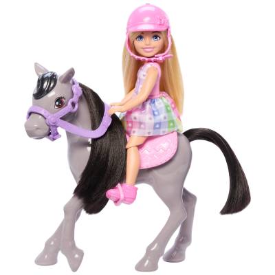 Barbie Chelsea Lalka + kucyk HTK29