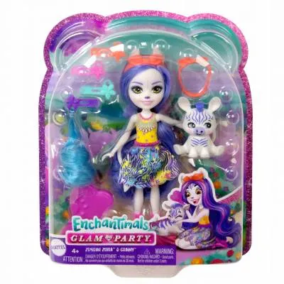 Mattel ENCHANTIMALS LALKA ZEMIRAH ZEBRA i zwierzatko delux