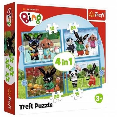 Trefl puzzle 71el 4w1 wesoły bing 