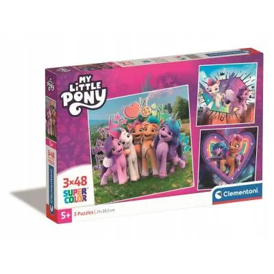 Clementoni puzzle 3x48 el super kolor my little pony 