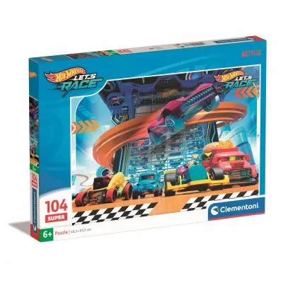 Clementoni puzzle 104 el super kolor hot wheels