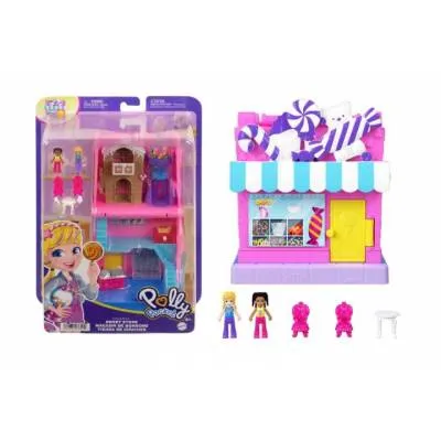 POLLY POCKET Pollyville Sklepik ze słodyczami Zestaw HNB03